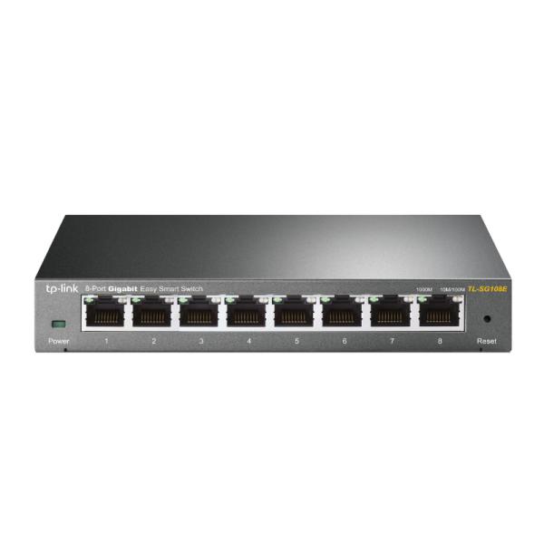 SWITCH TP LINK TL-SG108E 8 PUERTOS GIGABIT 10/100/1000 MBPS EASY SMART MANAGED ADMINISTRABLE