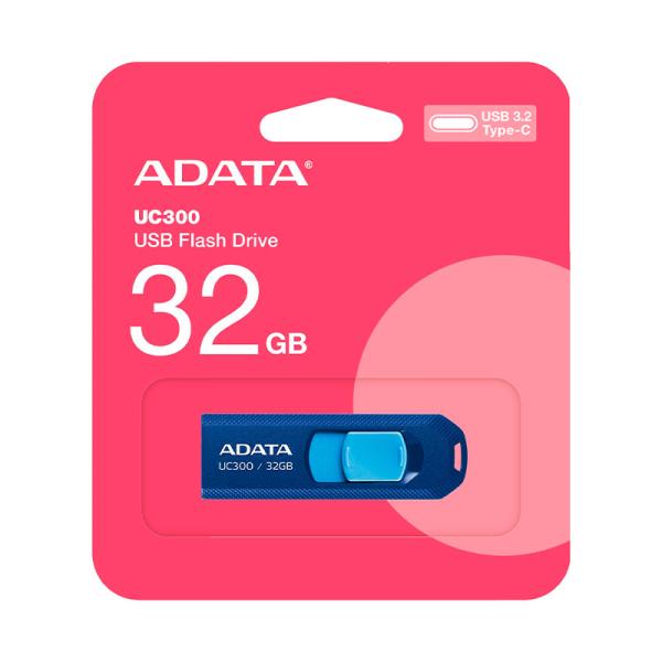 MEMORIA USB 32GB ADATA UC300 USB-C 3.2 GEN 1 ACHO-UC300-32G-RN/BU
