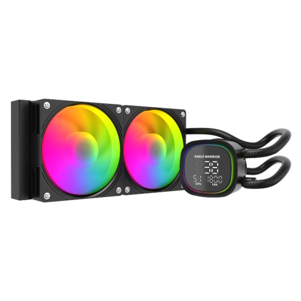 ENFRIAMIENTO LÍQUIDO RGB EAGLE WARRIOR FROSTBITE HL240 FCFWT292001C AIO 2X120MM 4 PIN PWM LGA115X/1700/AM4/AM5