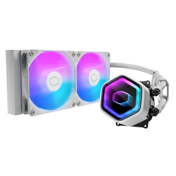 ENFRIAMIENTO LÍQUIDO COOLER MASTER MASTERLIQUID CORE NEX 240 WHITE 240MM LGA1851/AM5 MLX-D24M-A18PA-RW