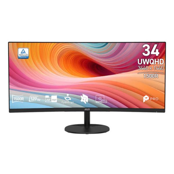 MONITOR MSI PRO MP341CQ E12 34 PULG CURVO 1500R 3440X1440 UWQHD 120 HZ PANEL VA AMD FREESYNC HDMI DISPLAYPORT 9S6-3PB2CT-082